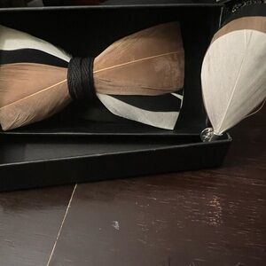 Elegant Brown and Black Men's Bow Tie